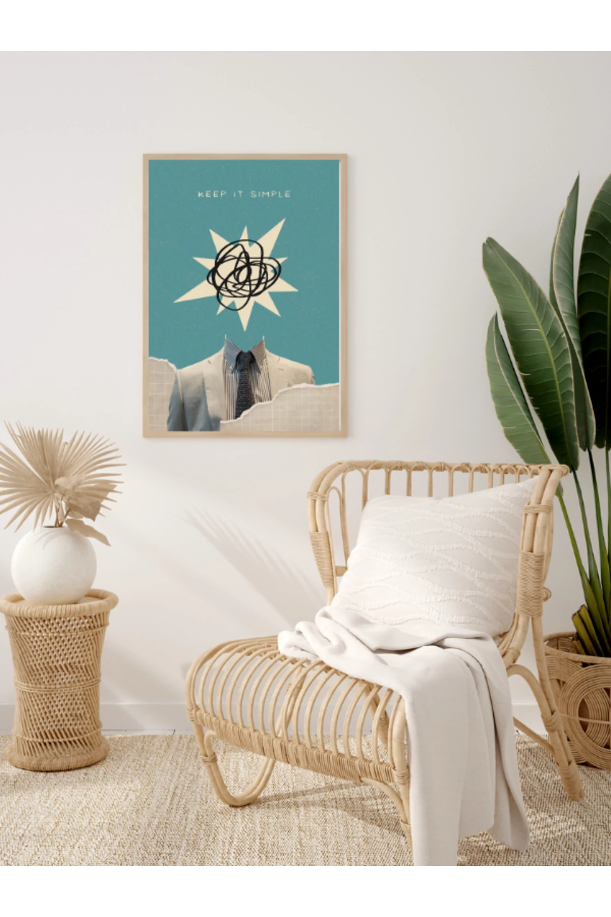 Keep It Simple Pinterest Dekoratif Çerçevesiz Duvar Tablosu (POSTER)