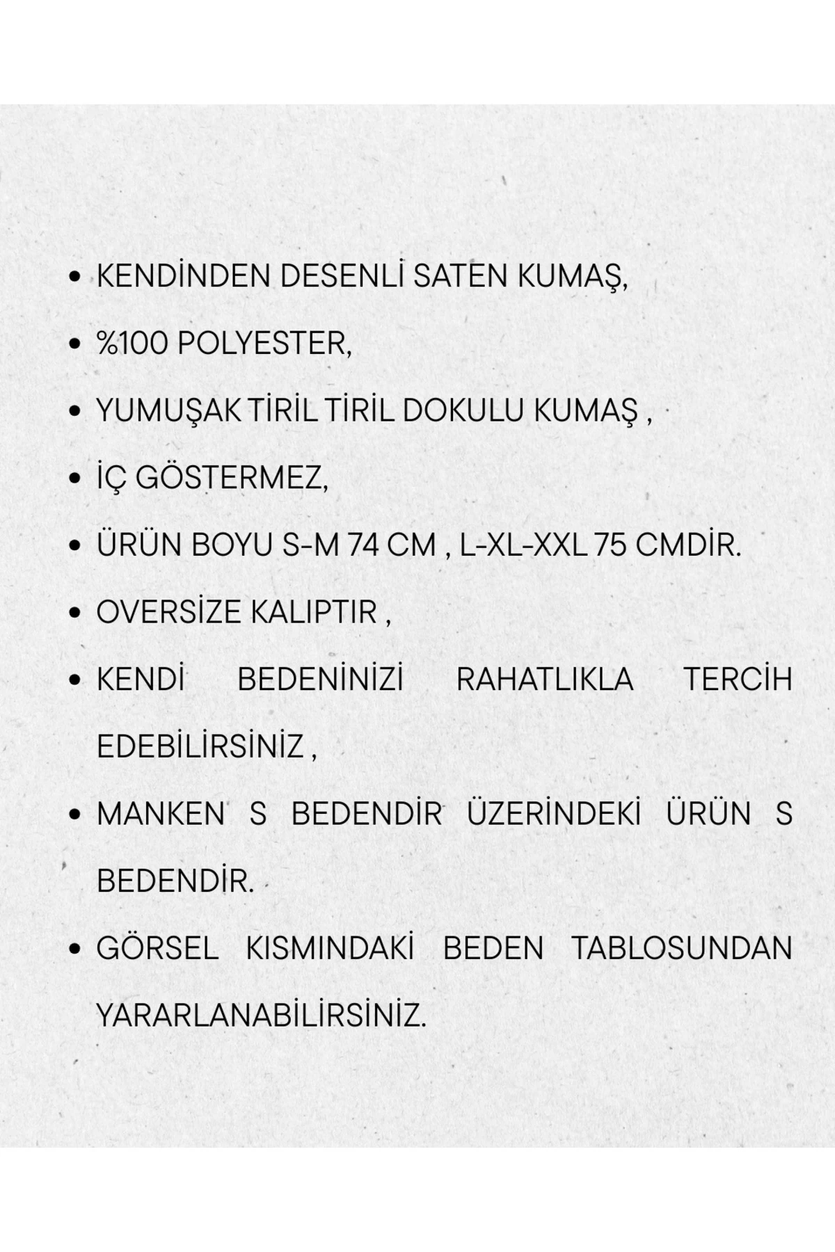 Saten Kendinden Desenli Gri Kadın Gömlek