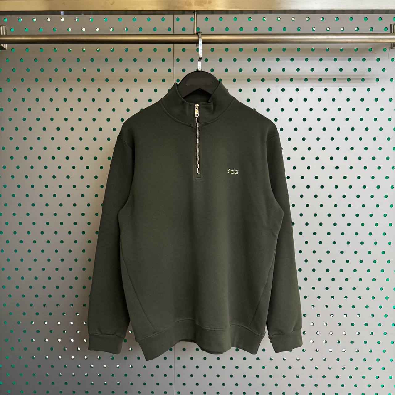 Erkek - Kadın Unisex Fermuarlı Nakış Tasarım Sweatshirt (Doubleface İnterlok Pike Kumaş) 1007 - haki