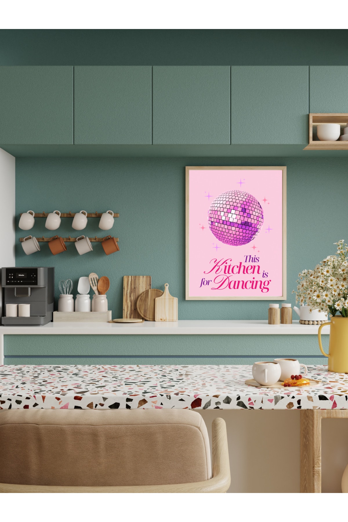 This Kitchen Is For Dancing Tasarım Dekoratif Çerçevesiz Duvar Tablosu (POSTER)