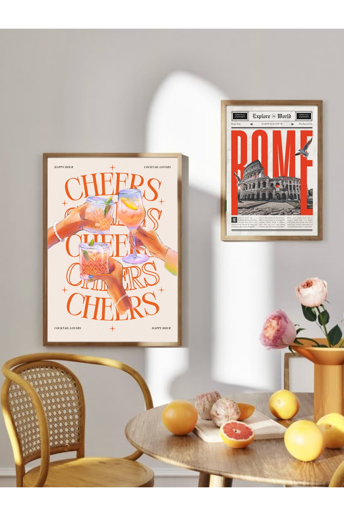 Cheers Tasarım Pinterest Dekoratif Çerçevesiz Duvar Tablosu (POSTER)