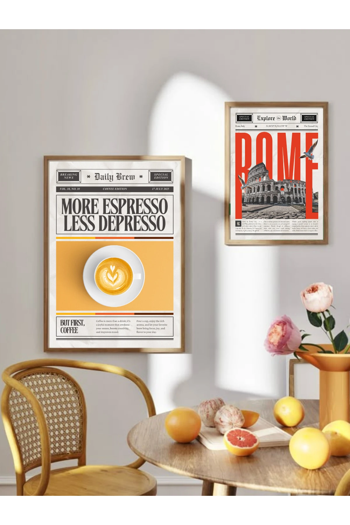 More Espresso Tasarım Pinterest  Dekoratif Çerçevesiz Duvar Tablosu (POSTER)