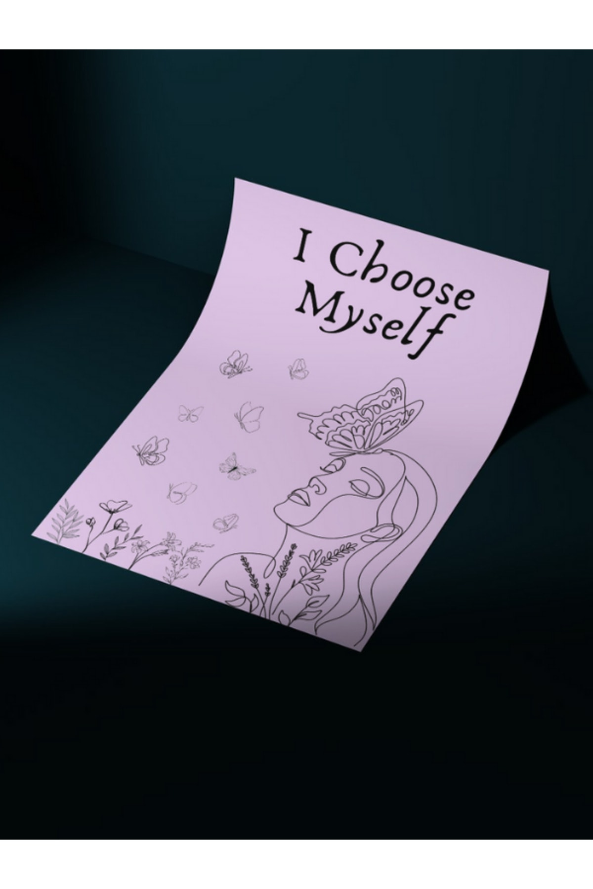 Dekoratif Çerçevesiz Duvar Tablosu , I Choose Myself Motivasyon Posteri Pinterest Ev Dekoru