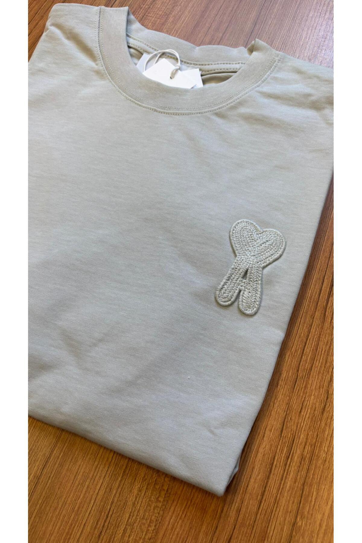 Erkek - Kadın Unisex "A" Özel Nakış Tasarım T-shirt