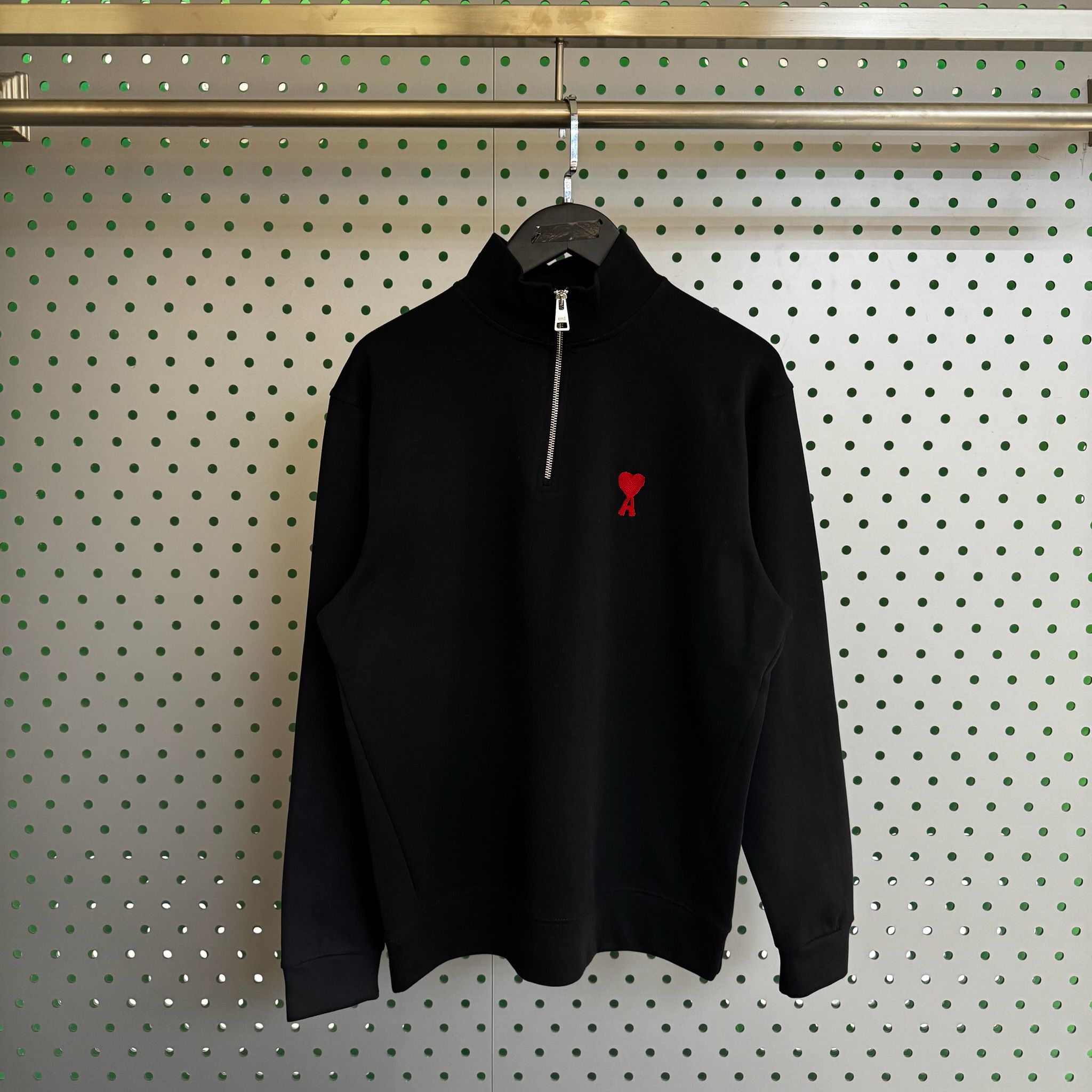 Erkek - Kadın Unisex Fermuarlı Nakış Tasarım Sweatshirt (Doubleface İnterlok Kumaş) 1002 - Siyah