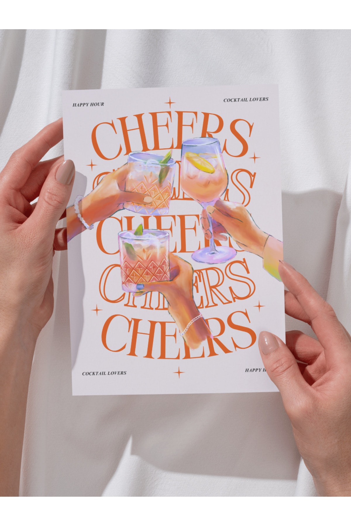 Cheers Tasarım Pinterest Dekoratif Çerçevesiz Duvar Tablosu (POSTER)