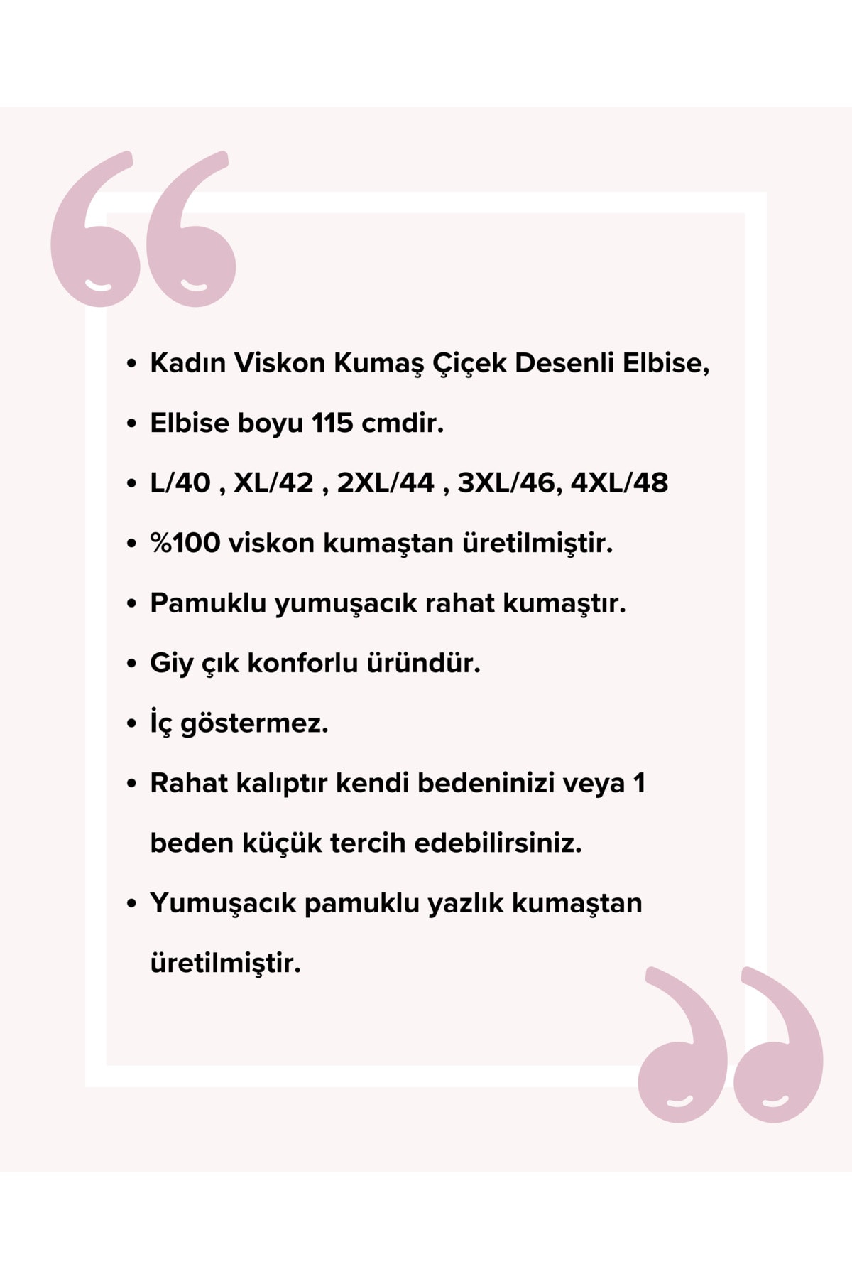 Kadın Büyük Beden Viskon Çıtır Desen Yazlık Elbise