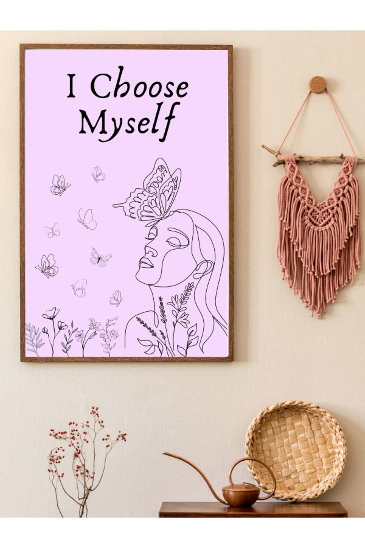 Dekoratif Çerçevesiz Duvar Tablosu , I Choose Myself Motivasyon Posteri Pinterest Ev Dekoru