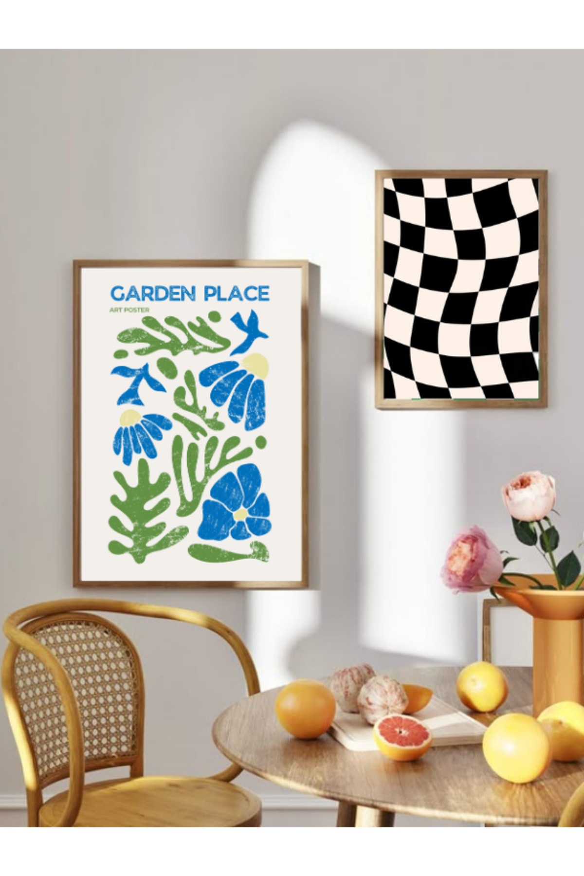 Pinterest Garden Place İlüstrasyon Tasarım Çerçevesiz Tablo (Poster)