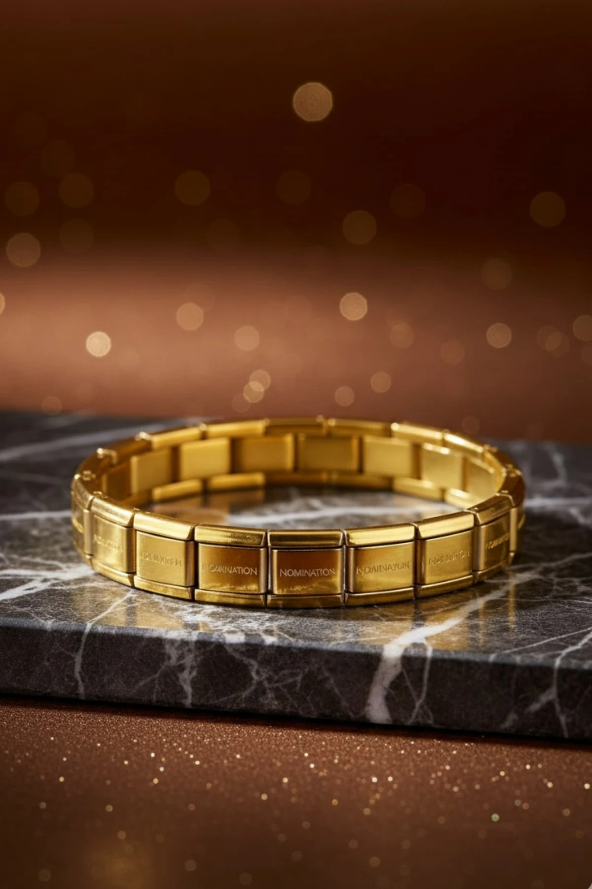 ÇELİK İTALYAN CHARM UNİSEX GOLD BİLEKLİK CHRM-BLK-GLD