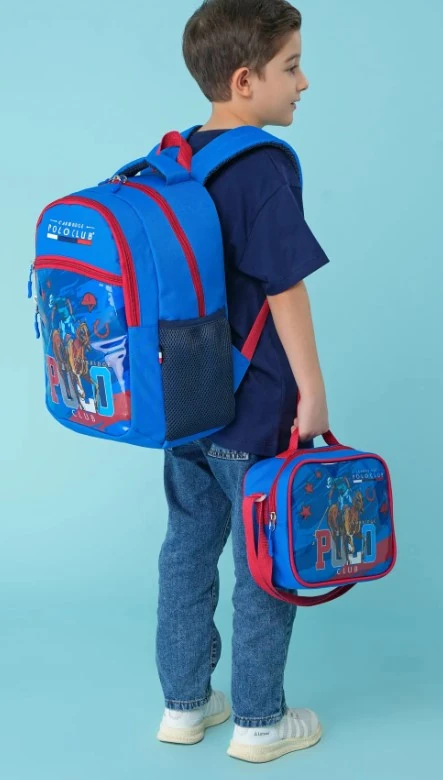 CAMBRİDGE POLO CLUB RİDERS TEMALI 3'LÜ ERKEK İLKOKUL ÇANTA SETİ PLCAN2118