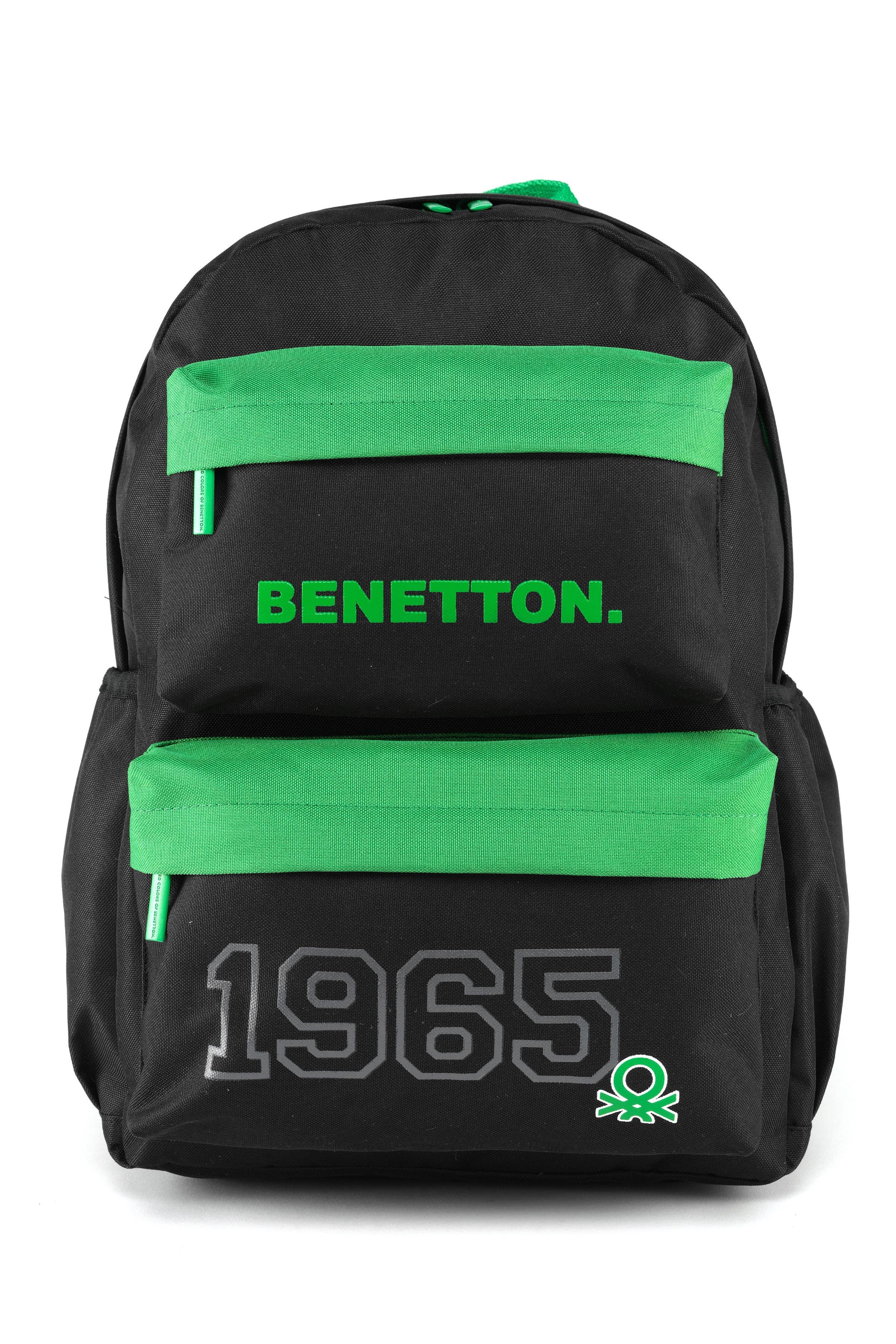 UNITED COLORS OF BENETTON ERKEK ÇOCUK 1965 BASKILI ÇİFT ÖN CEPLİ SIRT ÇANTASI 12999