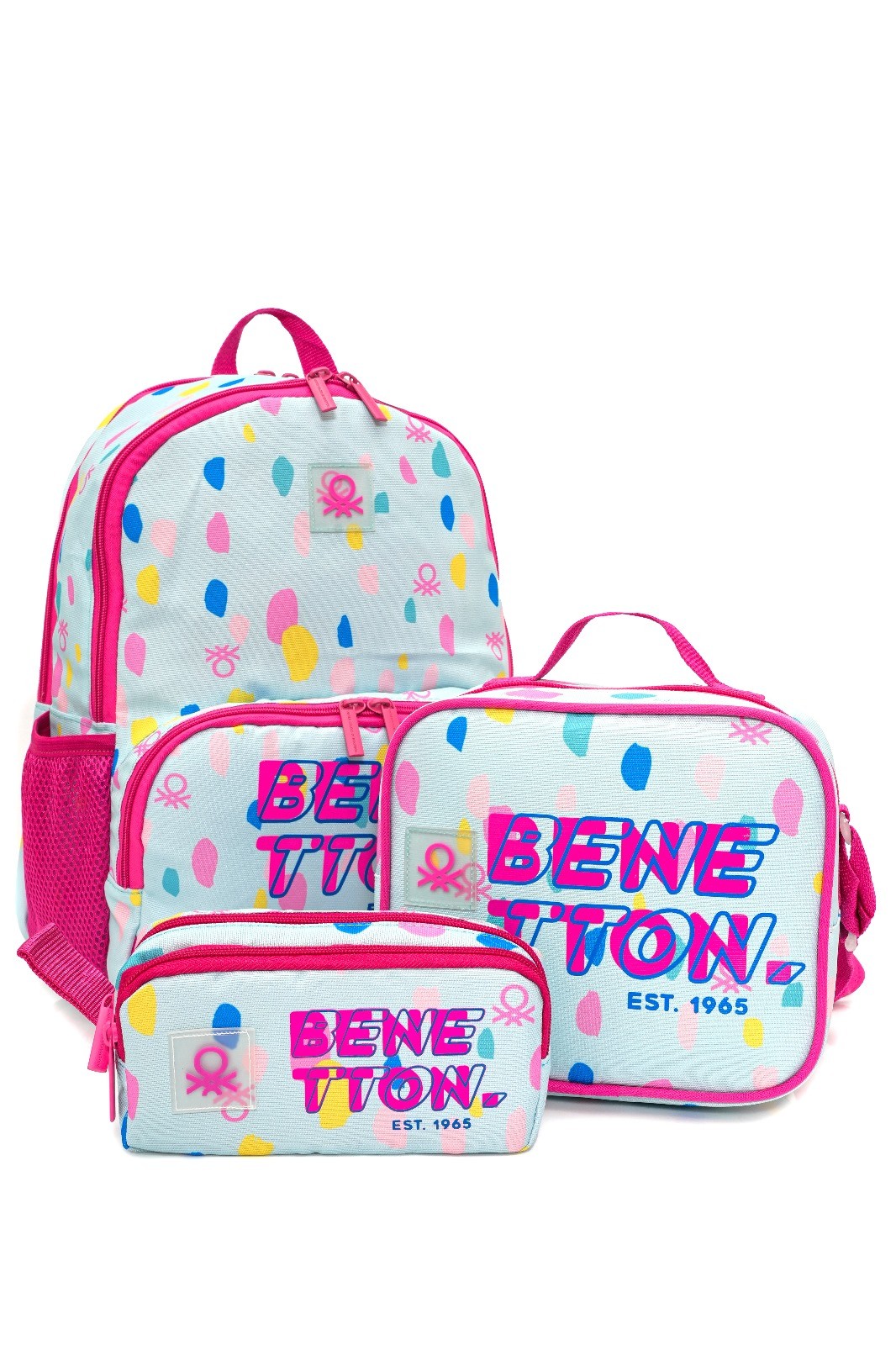 UNITED COLORS OF BENETTON BRUSH EFFECT  KIZ ÇOCUK OKUL ÇANTA SETİ BNT_13203