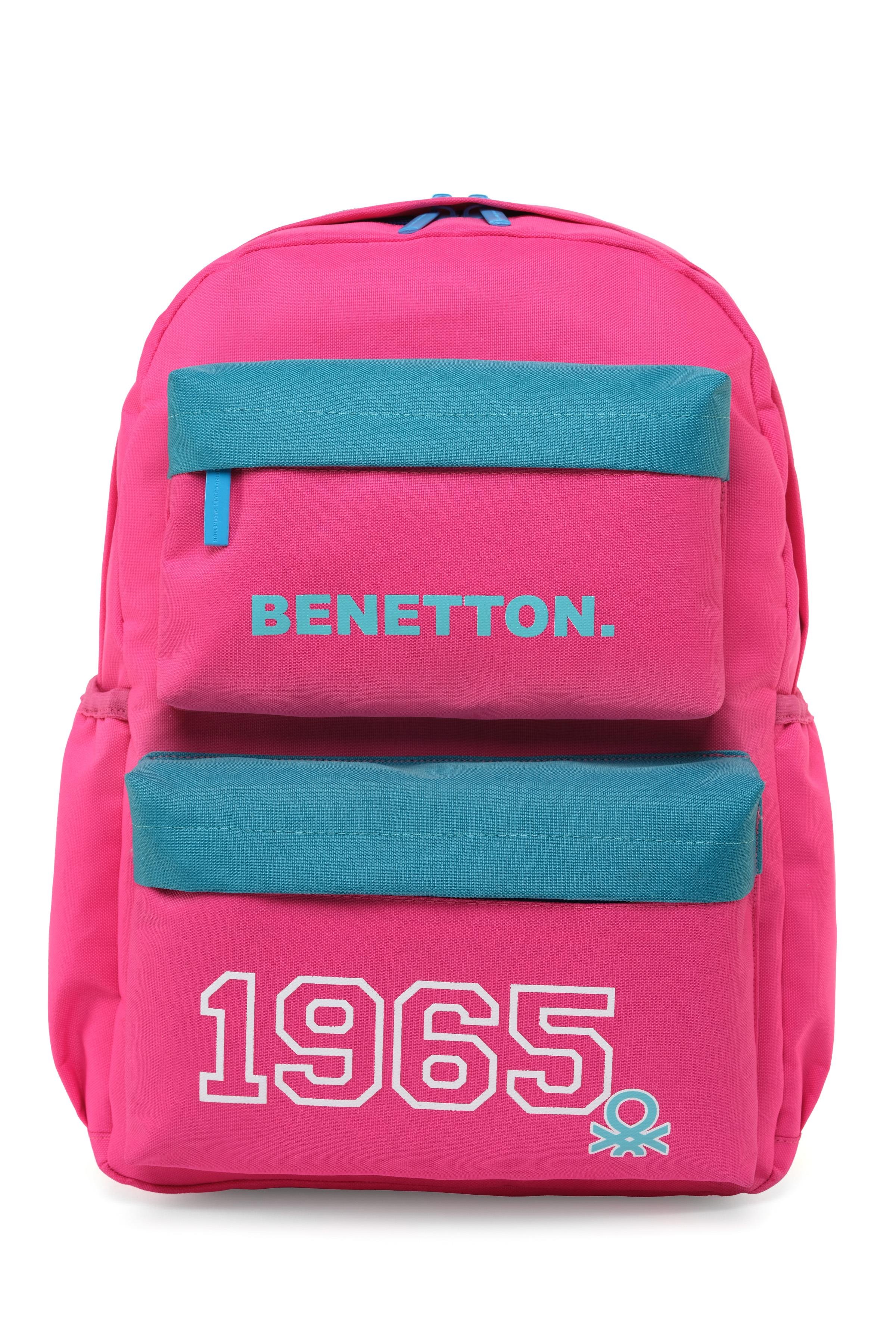 UNITED COLORS OF BENETTON KIZ ÇOCUK 1965 BASKILI SIRT ÇANTASI 13002