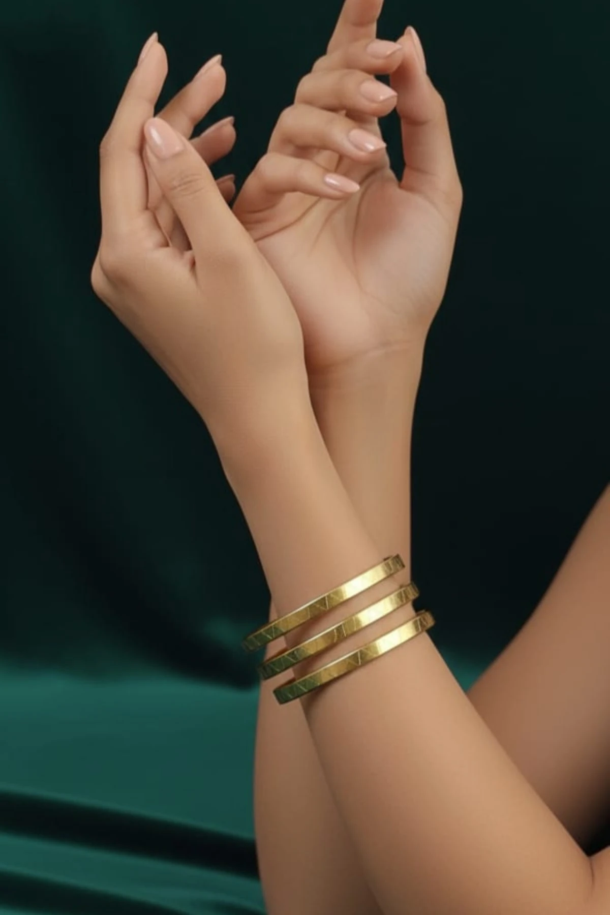 GOLD ÇELİK 3’LÜ AJDA BİLEZİK AJDBLZK-01