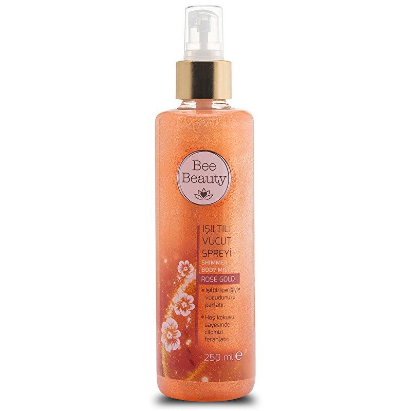 Bee Beauty Rose Gold Işıltılı Vücut Spreyi 250 ml