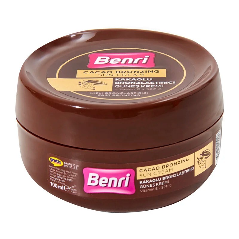 Benri Kakaolu Bronzlaştırıcı Güneş Kremi 100 ml