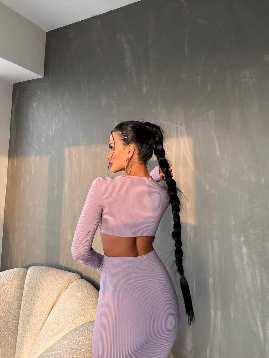 LİLA KAŞKORSE ELBİSE