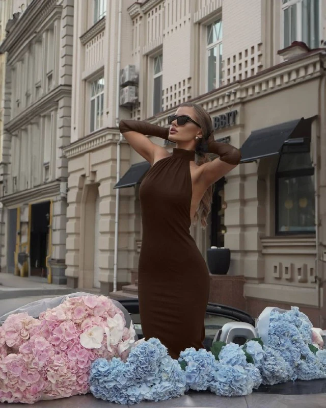 LİKRALI SANDY ELBİSE