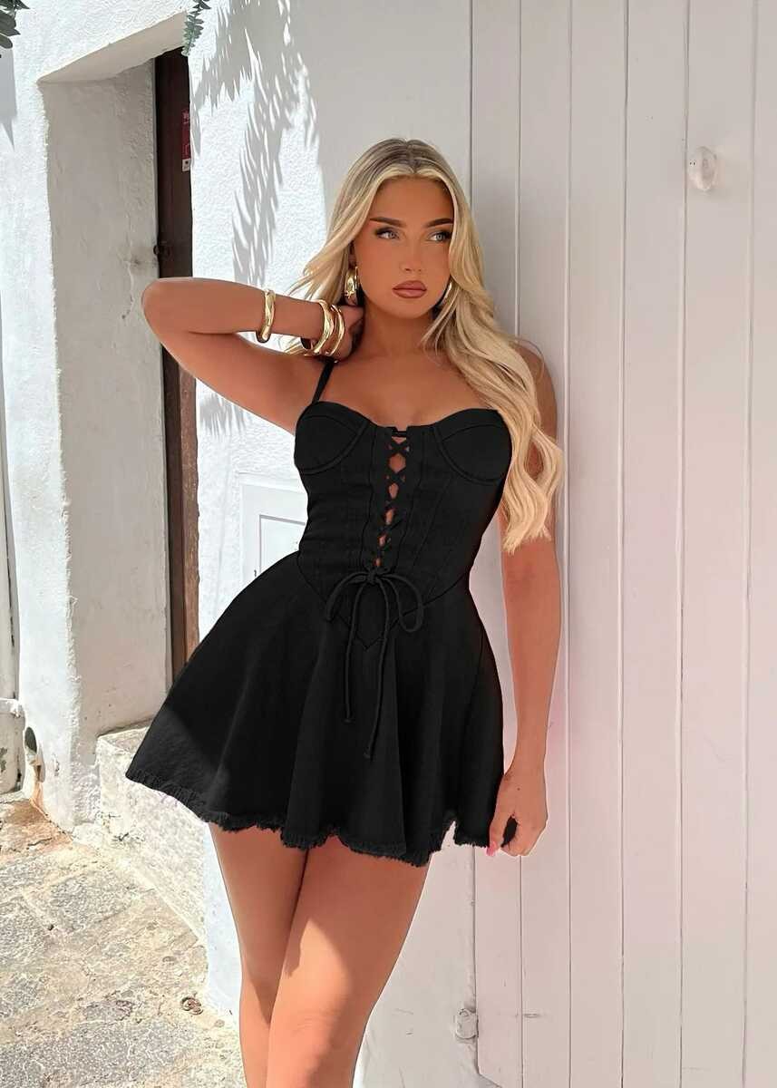 KUŞ GÖZLÜ KOT ELBİSE