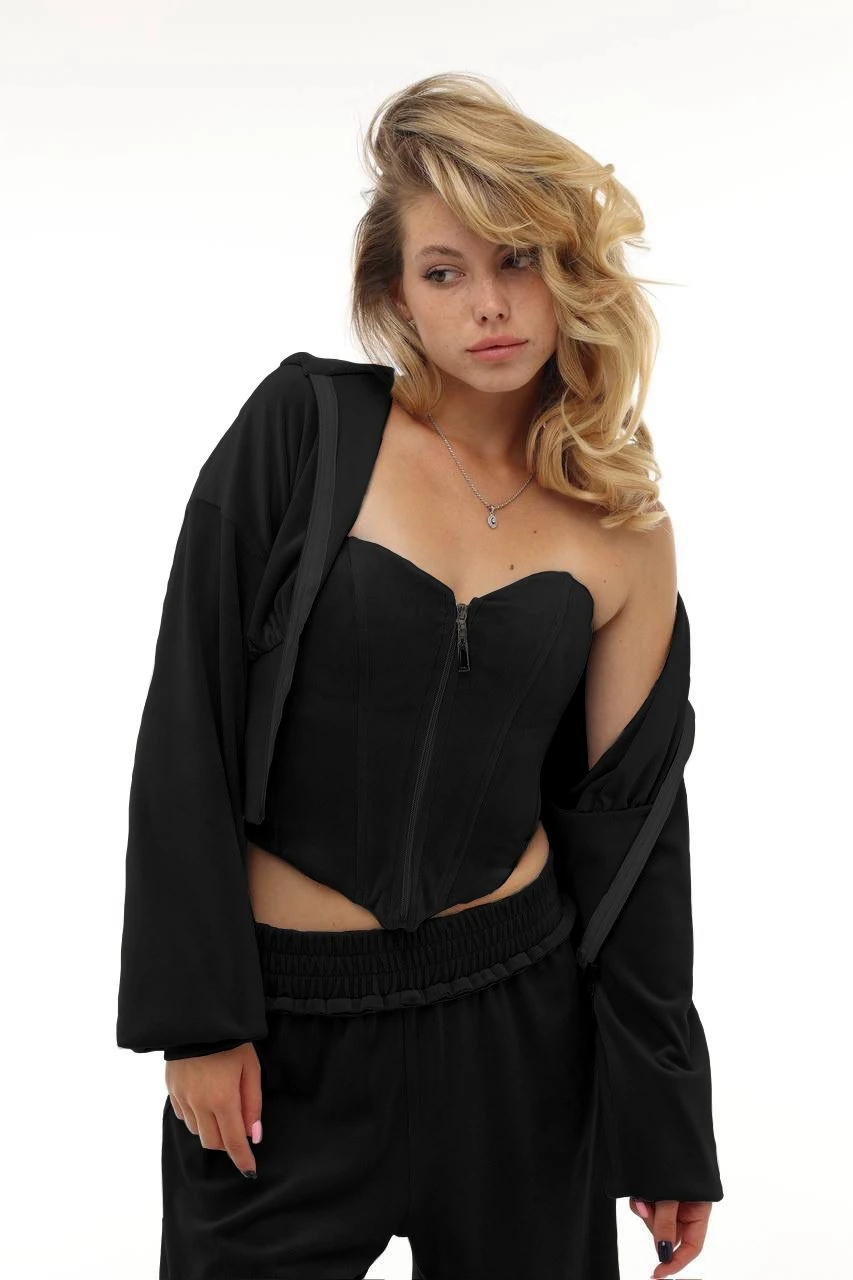 KADİFE KUMAŞ ÜÇLÜ EŞOFMAN TAKIM