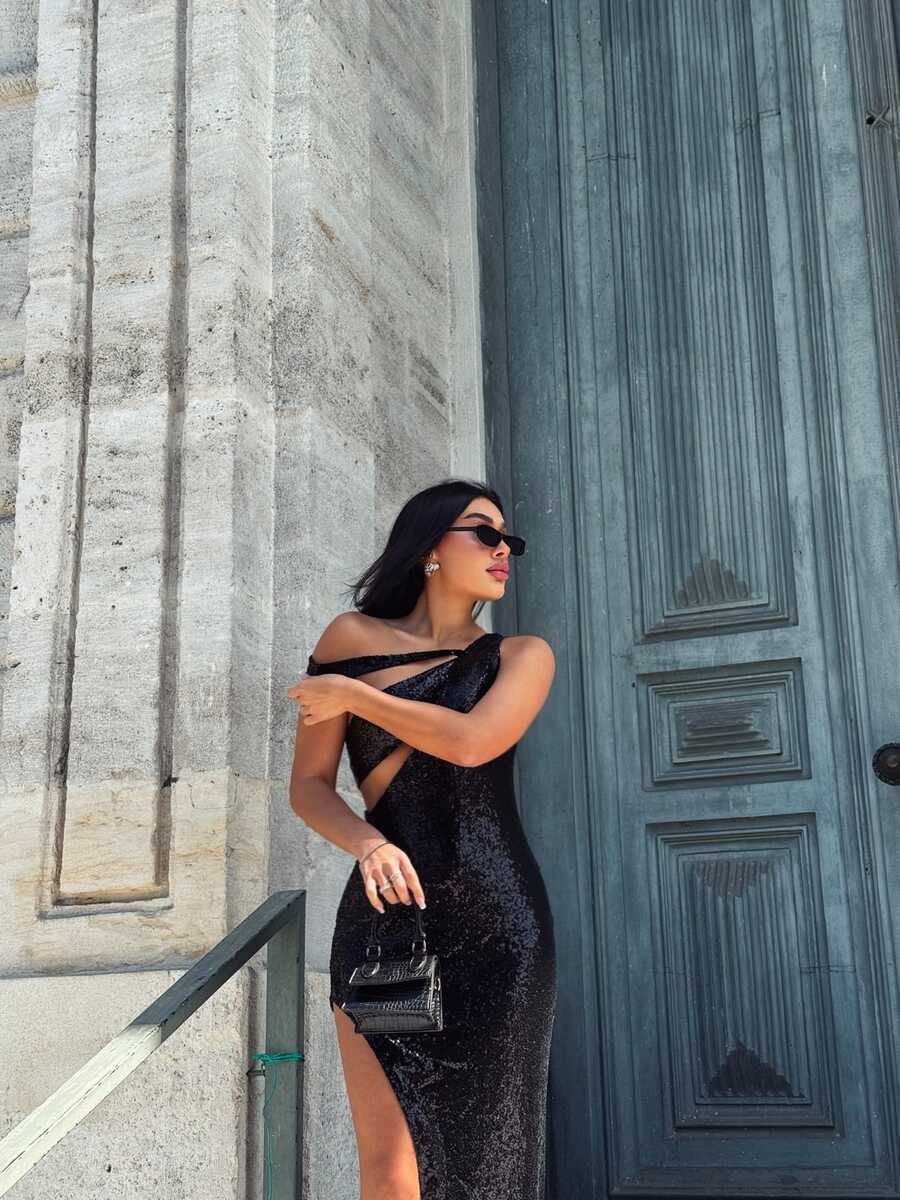 PULPAYET LONG DRESS BLACK