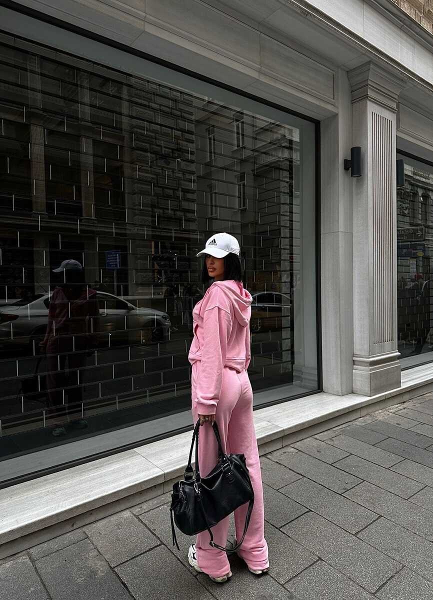 ÜÇ İPLİK PEMBE YIKAMALI TAKIM