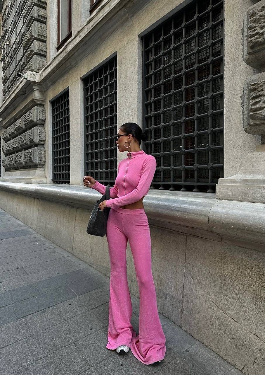 MODAL KUMAŞ İKİLİ TAKIM - PEMBE