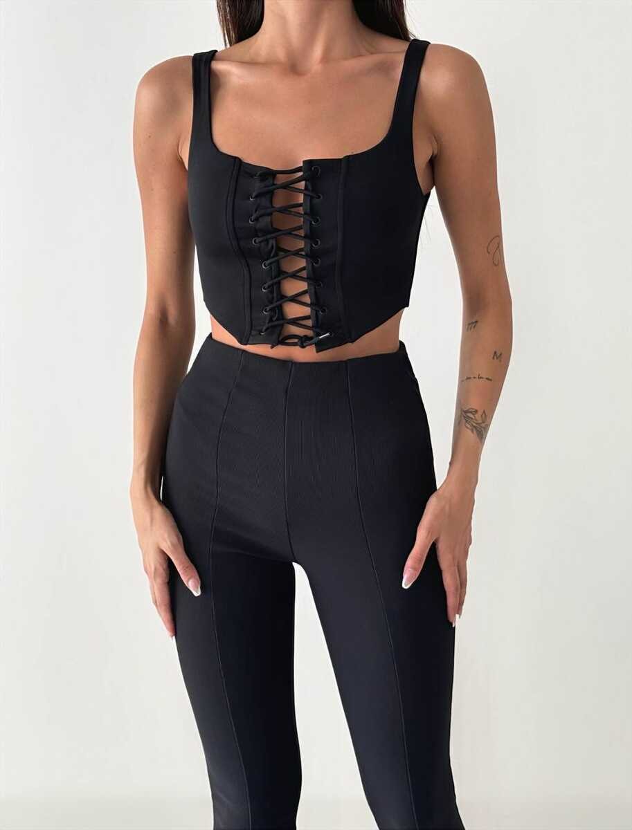 İP DETAYLI ASKILI CROP