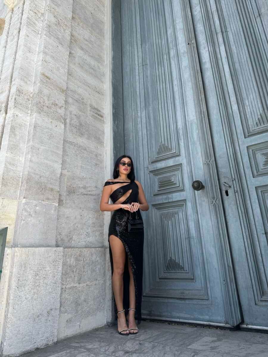 PULPAYET LONG DRESS BLACK