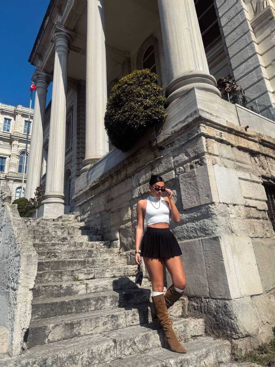 İKİLİ HARİKA ETEKLİ TAKIM SİYAH