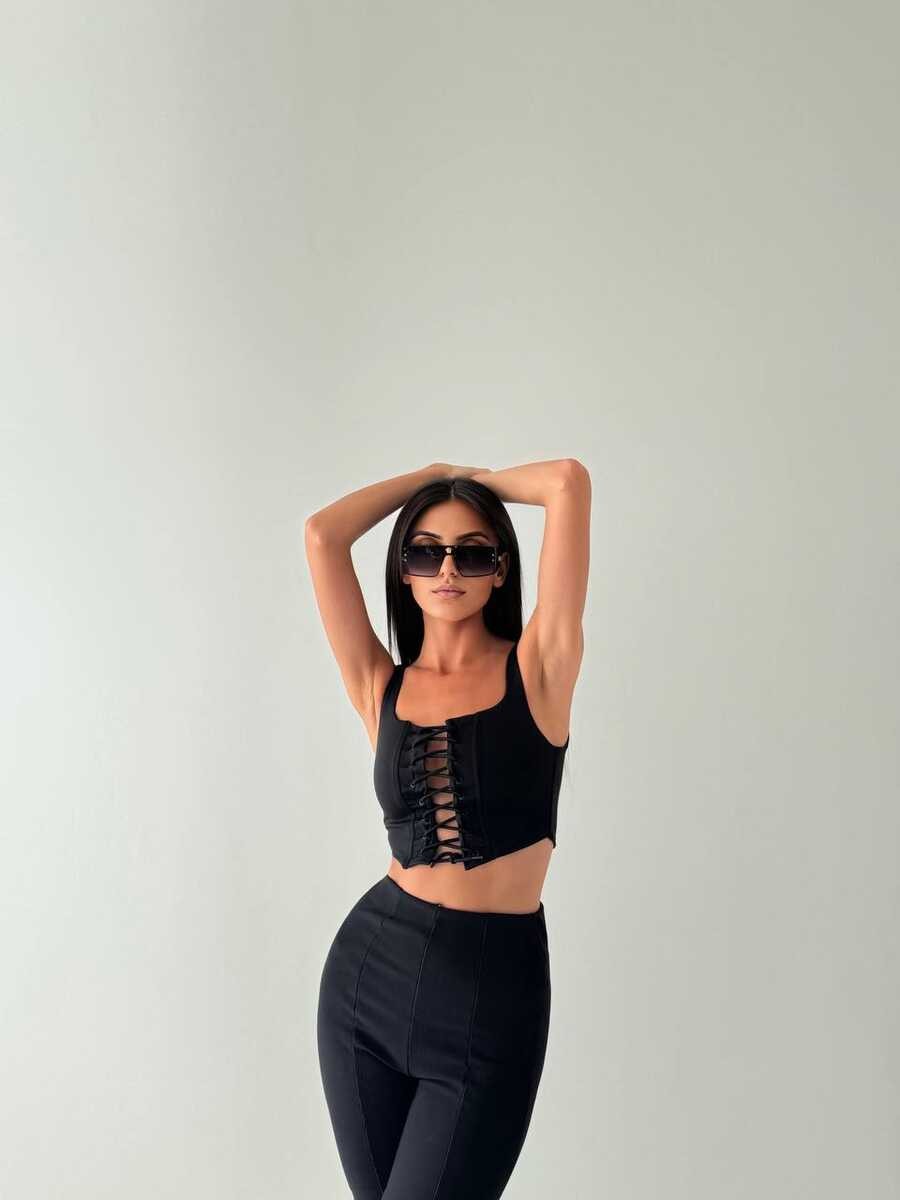 İP DETAYLI ASKILI CROP