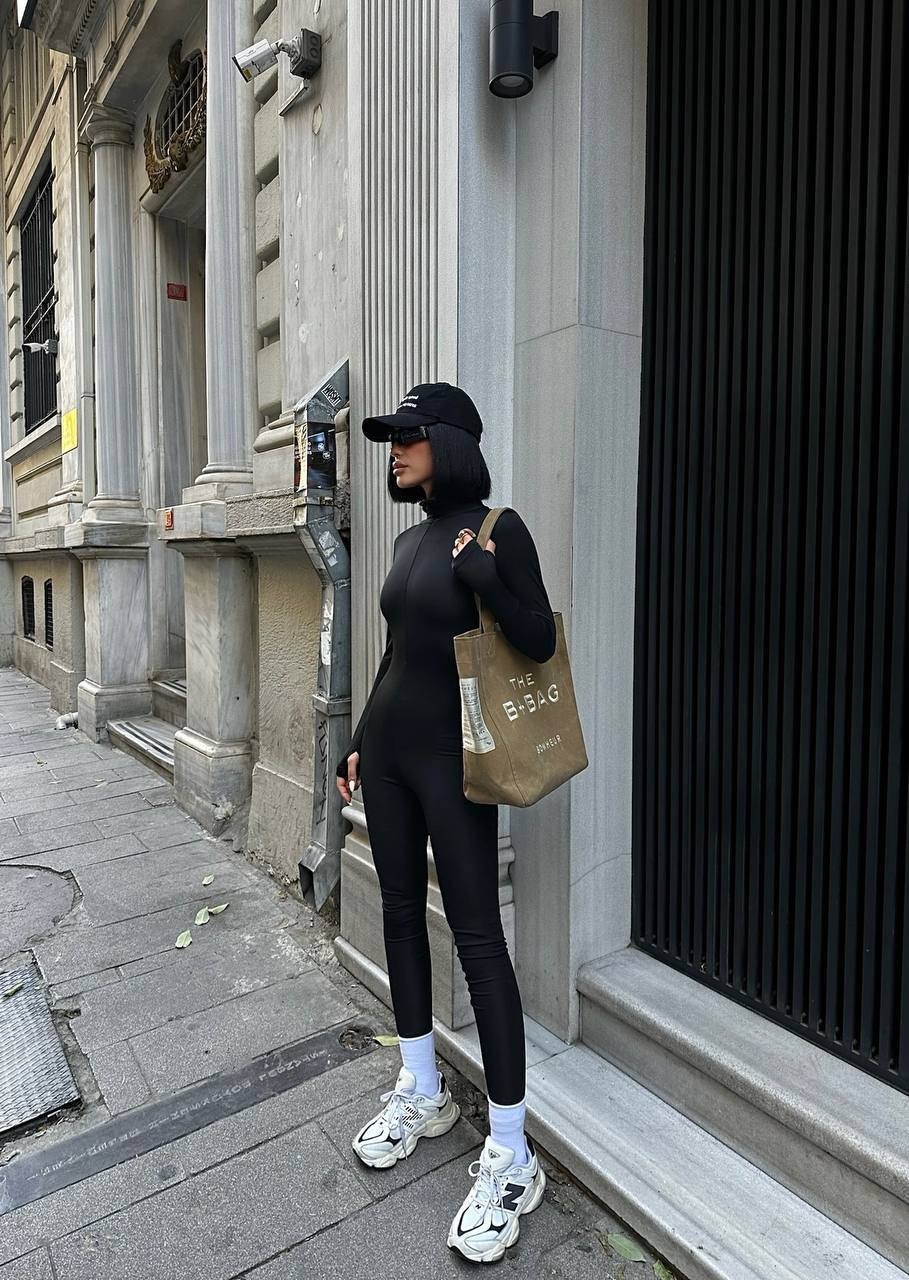 FRONT ZIPPERED JUMPSUIT WITH FLEECE INSIDE