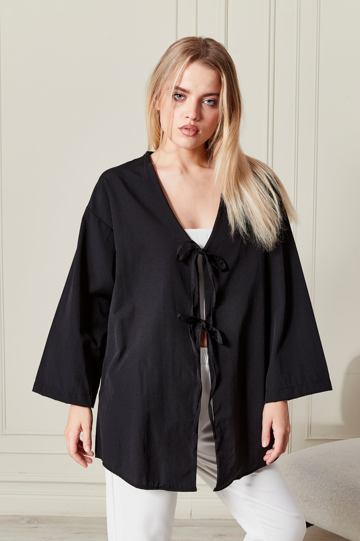 Kadın Basic Kimono Poplin Kumaş 7007