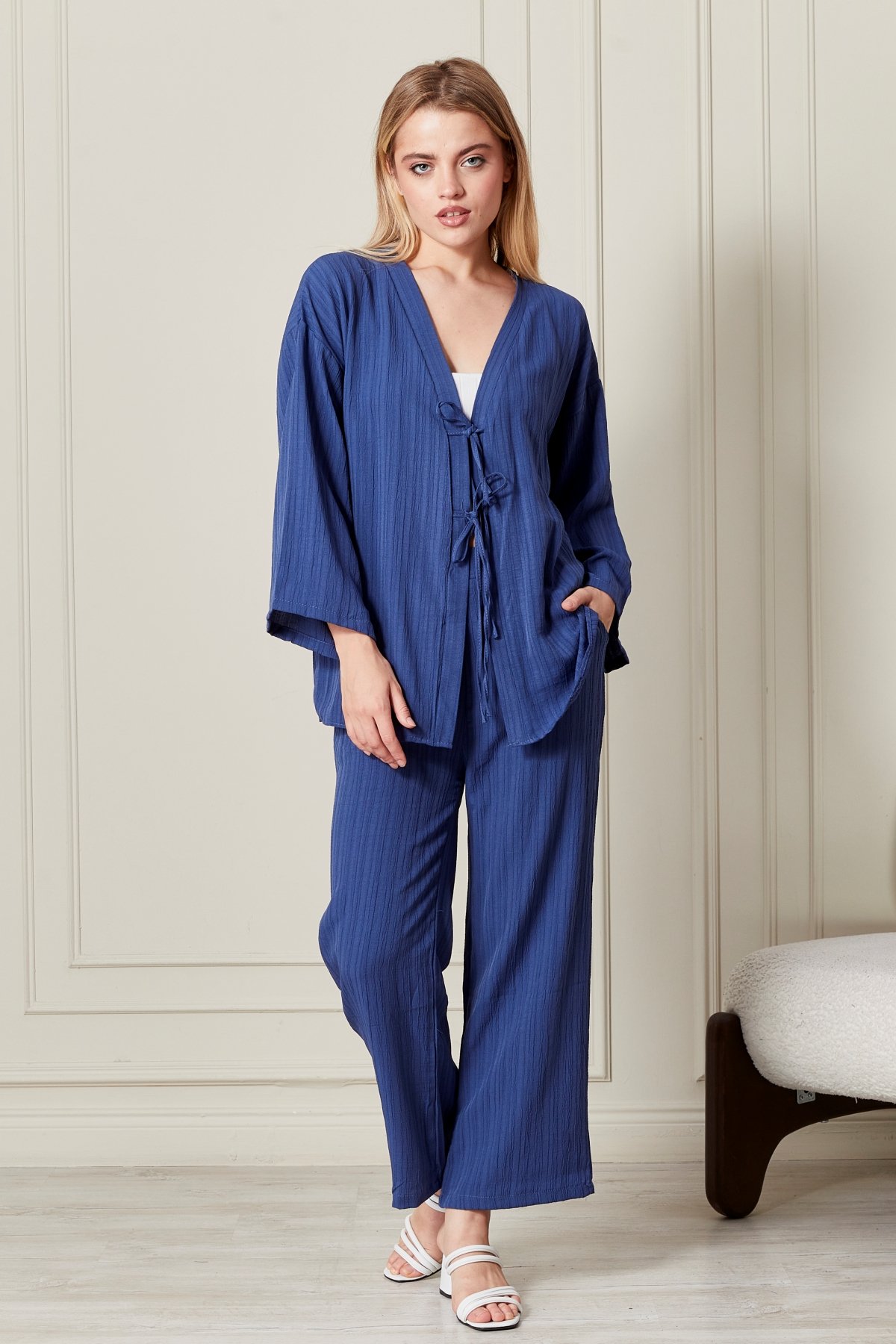 Mine Kimono Pantolon Takım - indigo