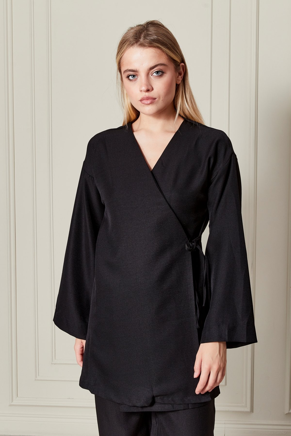 Kadın Yandan Bağlama Kimono Takım 7042
