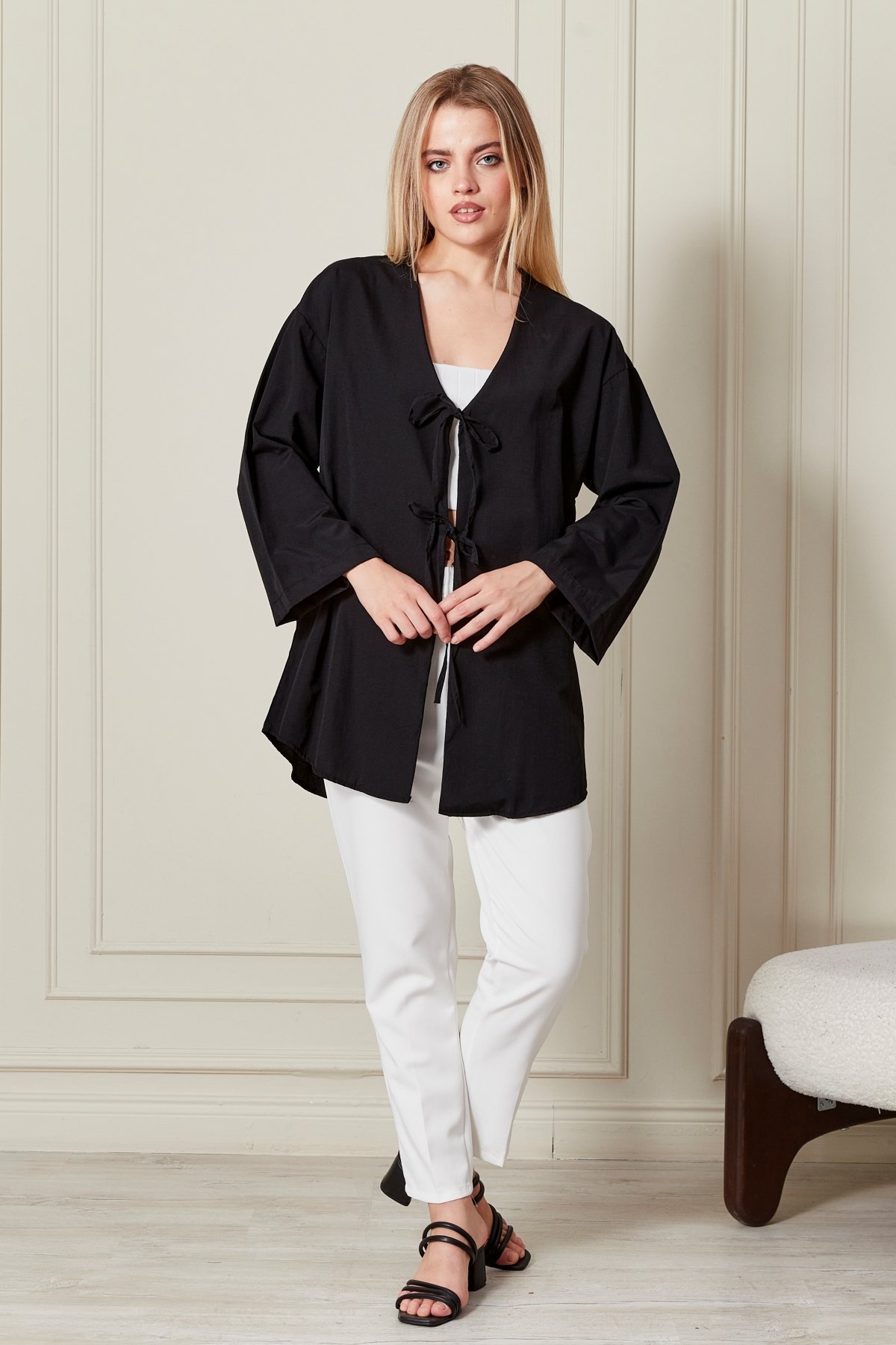 Kadın Basic Kimono Poplin Kumaş 7007
