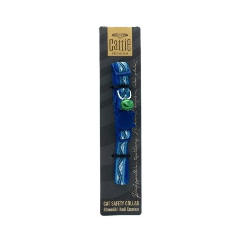 Cattie Desenli Kedi Boyun Tasması Royalmavi 1X15-25Cm - STD