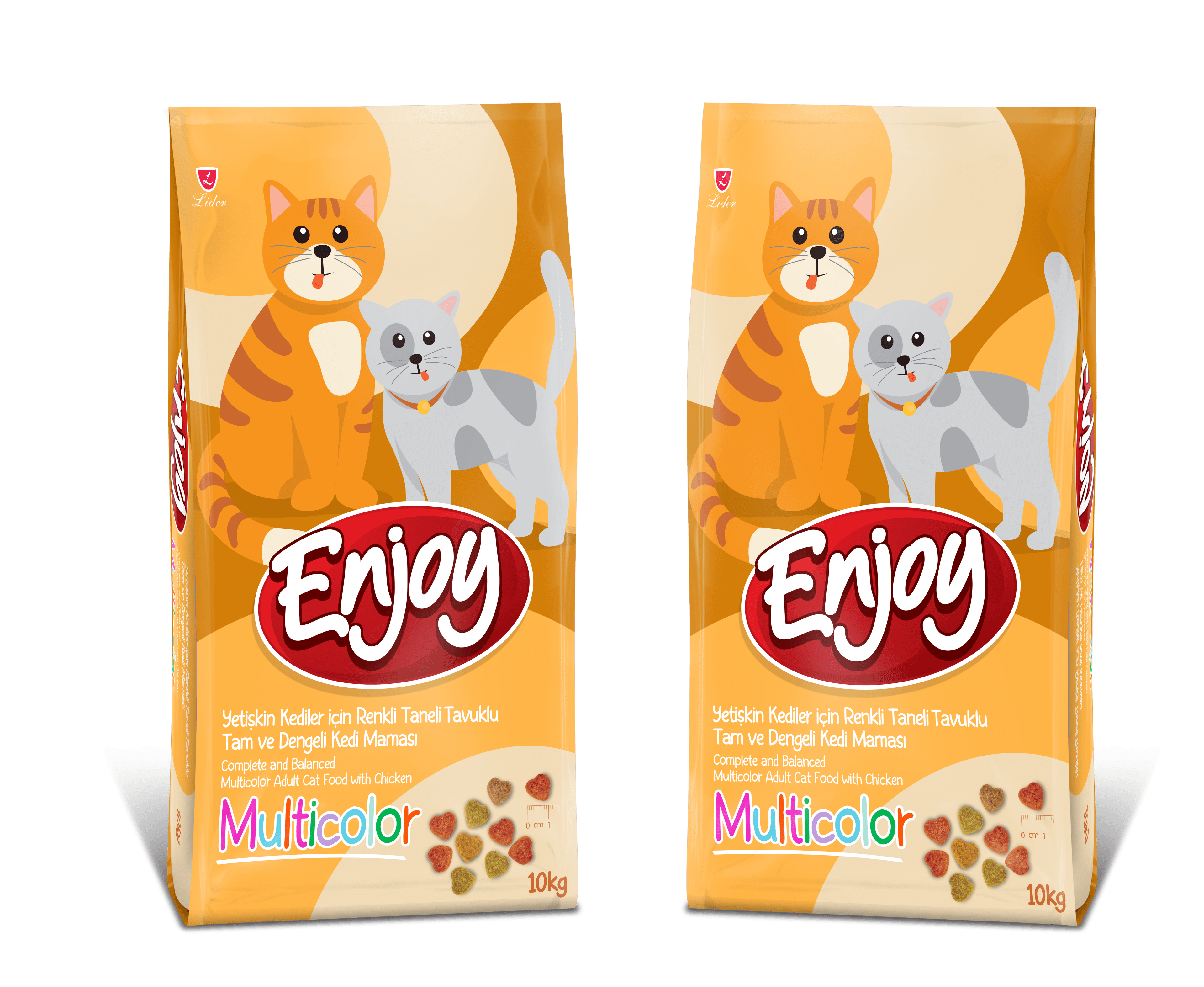 Enjoy Multicolor Tavuklu Yetişkin Kedi Maması 10 kg - STD
