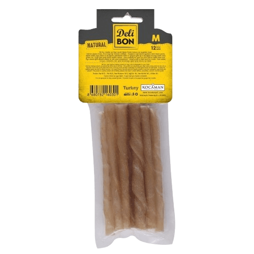 Delibon Deri Burgu Çubuk Orta Boy 12Li Paket Naturel Kalınx12Ad.