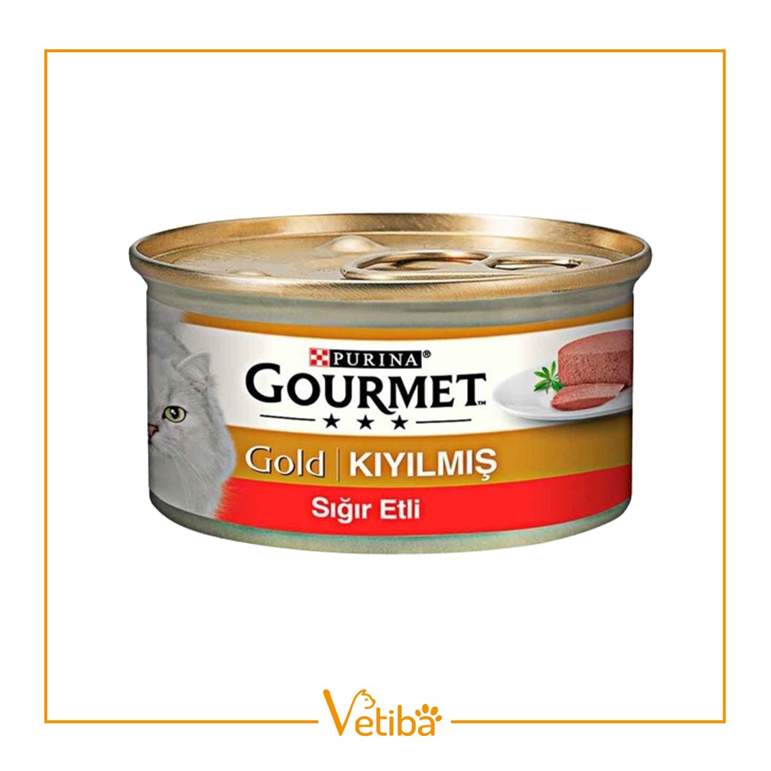 Purina Gourmet Gold Kıyılmış Sığır Etli Yetişkin Kedi Konservesi 85 gr - STD