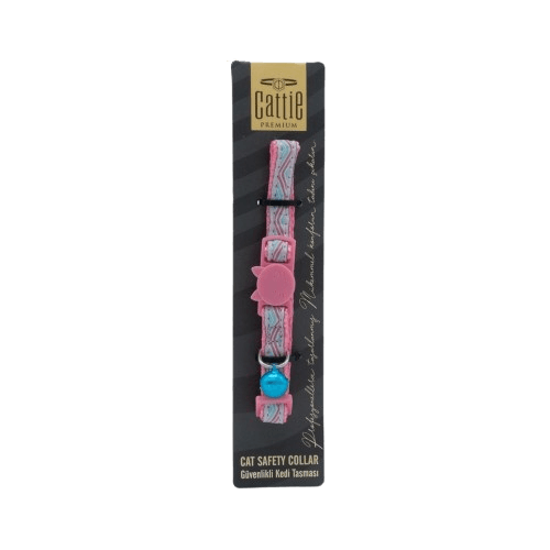 Cattie Desenli Kedi Boyun Tasması Pembe 1X15-25Cm - STD