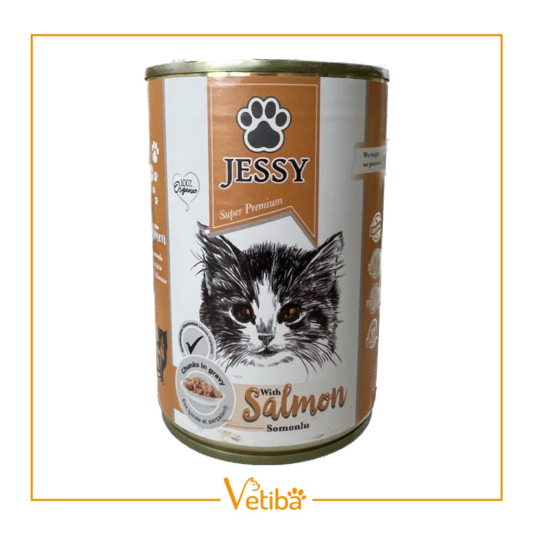 Jessy Somonlu Yetişkin Kedi Yaş Maması 400 g - STD