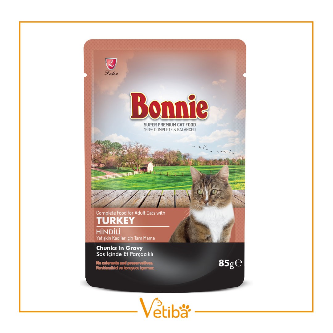 Bonnie Hindili Jelly Kedi Yaş Maması 85 gr - STD