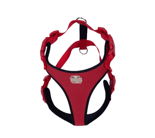 Doggie Havalı Dokuma Göğüs Tasması Kırmızı 2X55-65Cm