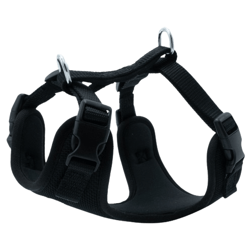 Doggie Havalı Dokuma Göğüs Tasması Siyah 1,5X35-45Cm - STD
