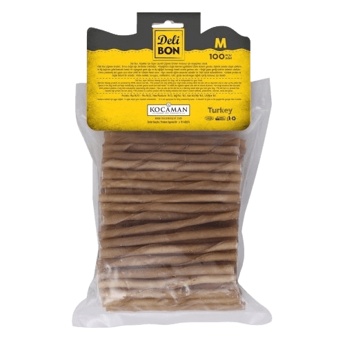 Delibon Deri Burgu Çubuk Orta Boy 100Lü Paket Naturel Kalınx100Ad.