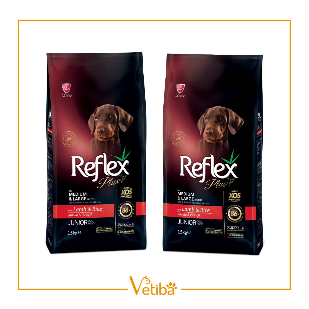 Reflex Plus Kuzu Etli Orta Ve Büyük Irk Yavru Köpek Maması 15 kg - STD