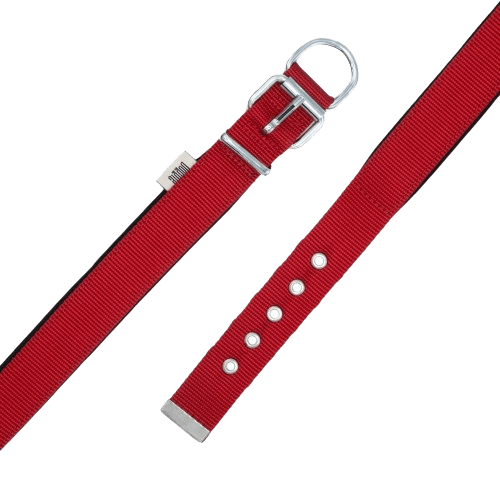 Doggie Konfor Dokuma Boyun Tasması Kırmızı 3X47-55Cm