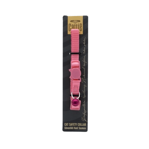 Cattie Güvenlik Tokalı Kedi Boyun Tasması Pembe 1X15-25Cm - STD